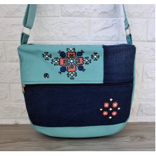 Кросбоди Чанта "Шевица" деним